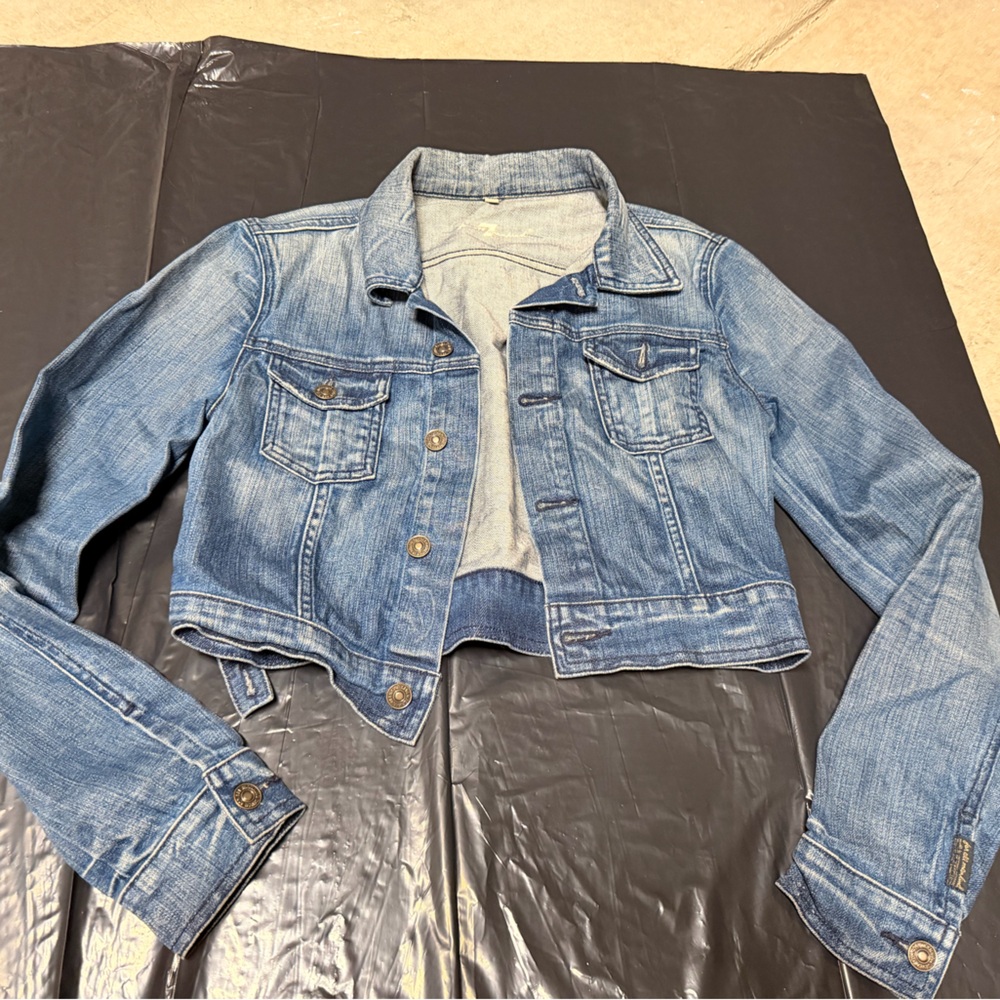 7 For All Mankind Light Blue Denim Jacket